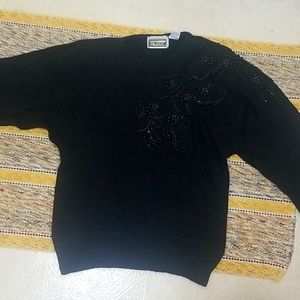Anytime Glitz Black sweater size small